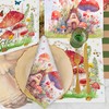 44PCS Fairy Mushrooms Napkins Mushrooms Flower Napkins Tea Party Napkin