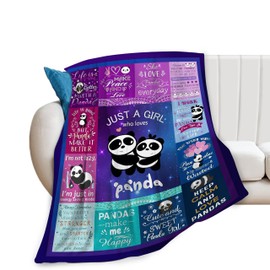 Panda Blanket Cute Panda Plush Throw Blanket Super Soft Cozy Warm Fleece Panda Bedding Blanket Gifts for Kids Girls Boys Women 40"X50"