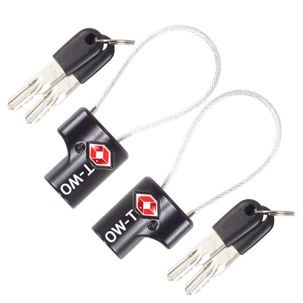 TSA Approved Luggage Locks Suitcase Locks (2 Pack) OW-Travel Cable