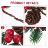 MAGICLULU 10pcs Lifelike Christmas Pine Tree Branches Berries and Pine