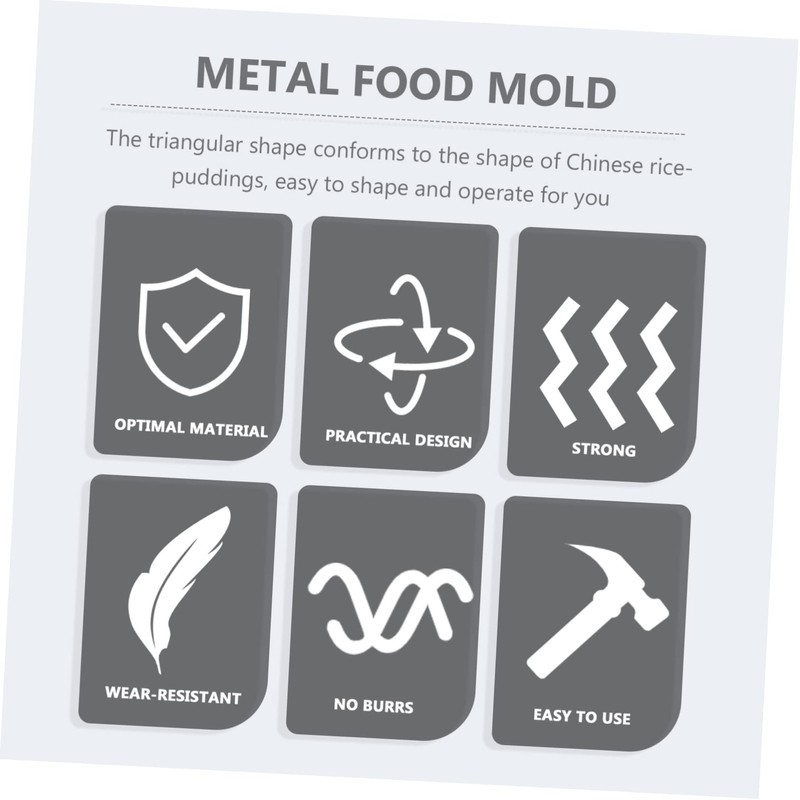 Alipis Efficient Rice Pudding Shaper Stainless Steel Triangle Mold Simplify