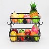 Lawhood-Mijin Fruit Basket Bowl 2 Tier with 2 Banana Hangers,