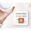 Cute Cartoon Style Everyone Needs A Ginger Bestie Wooden Drinks