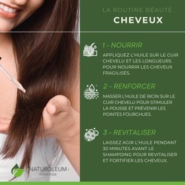 100% Organic Naturoleum Castor Oil, Cold Pressed, Pure and Natural - Extra Virgin - Nourishing Care for Hair, Eyelashes, Nails, Skin, Beard (Castor 200ml)