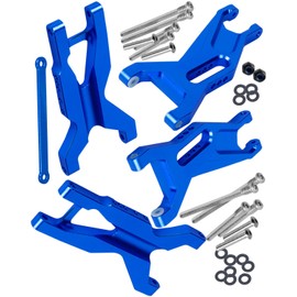 RCMYou RC Aluminum Suspension A-Arms Upgrades Part for 1/10 Slash 2WD,Alloy Front Rear A Arms Swing Arms Hop Ups w/Tie Bar,Replace 2555,3631,2532,Navy Blue