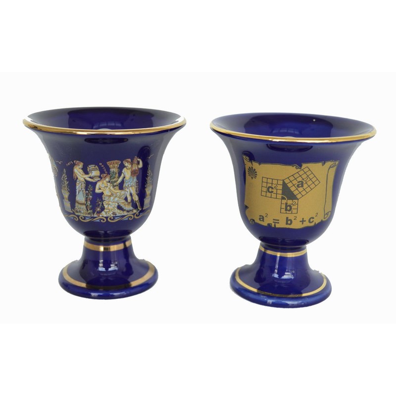 2 Items Pythagoras Cup Justice - Parthenonas Temple - Pythagorean
