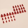 Red Press on Nails Short Almond Shape MABKJLF Fake Nails