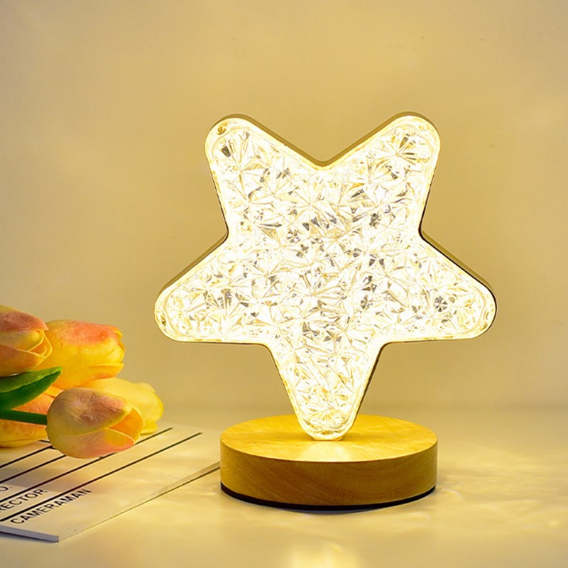 Table Lamp 3W Remote Control Warm Light Exquisite Look Timing