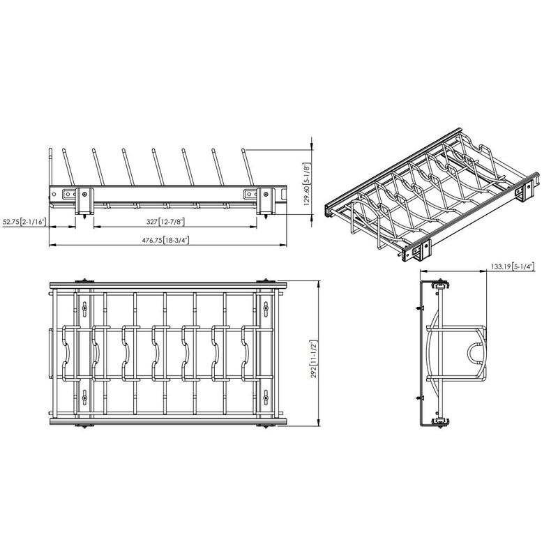 Cookware Lid Organizer Pullout