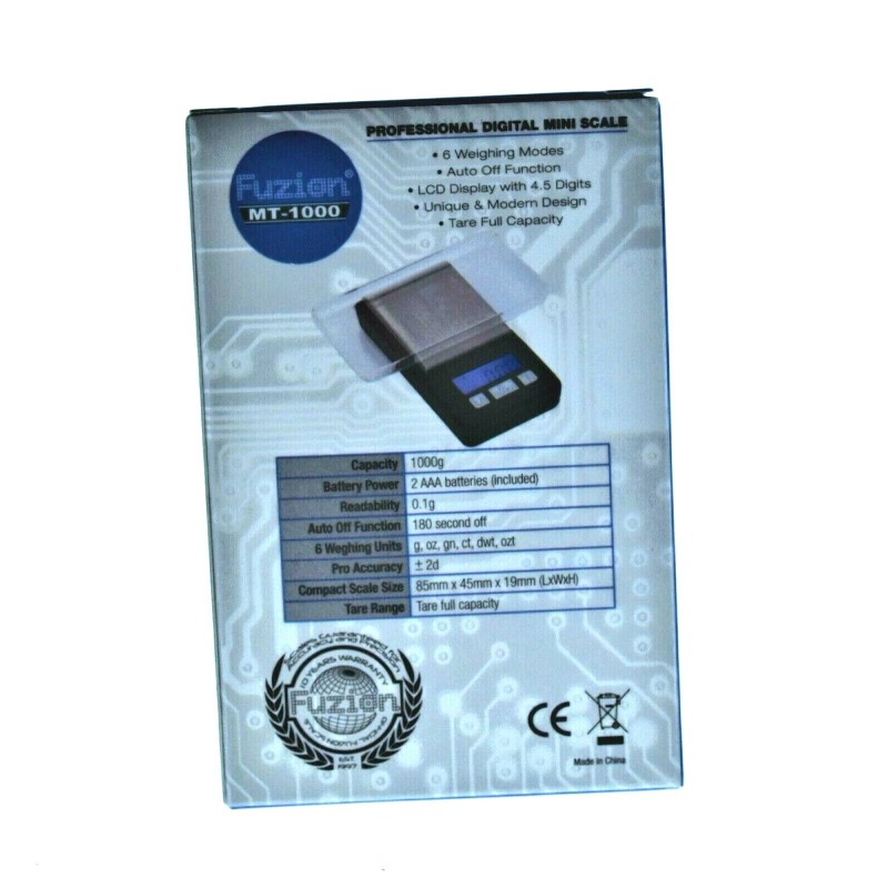 FUZION MT-1000 -1000G X 0.1G - Professional Digital Mini Scale