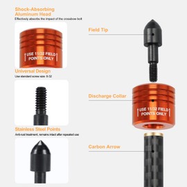 LWANO Crossbow Bolt Decocking Head Compatible with Most Bolts (2 Pack) (Orange)