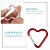 Heart Shaped Carabiner Clip Aluminum Alloy Keychain Clip Spring Snap