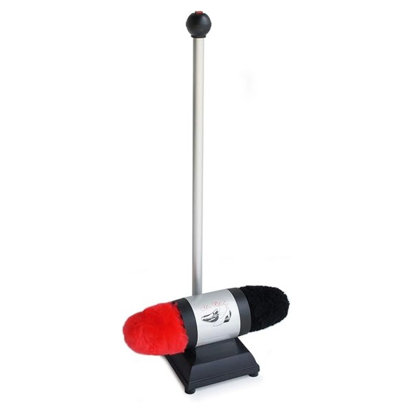 Electric Shoe Polisher with Dual Buffers 100% Wool Brushes for