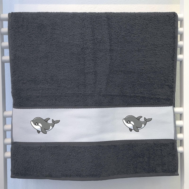 Huuraa Orka Killer Whale Hand Towel 50 x 100 cm