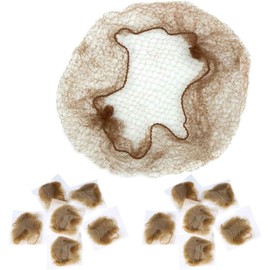 Aczyqws 30 Pcs Hair Nets, Hair Bun Holder Ballet Elastic Edge Hair Net Cap Holder for Ballet, Dance, Nurse and so on (Light Brown)