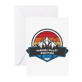 CafePress Nashoba Valley Ski Westford Massachusetts Greeting Cards Folded Greeting Cards (10-pack) Matte