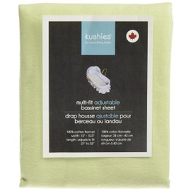 Kushies Multi-Fit Adjustable Bassinet Sheet, Green
