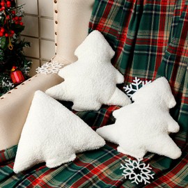 Shappy 3 Pcs Tree Christmas Pillows Christmas Throw Pillows Stuffed Tree Shaped Pillow Cute Soft Tree Throw Pillow Decorative Cute Pillows for Christmas Party Outdoor Home Cushion Decorations