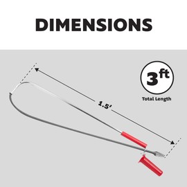 Plumb Craft 7730010 3' Light Duty Auger (Foot) Length for House Hold Toilets, Orange