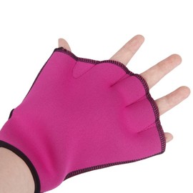 Aquatic Gloves 1 Pair Swimming Webbed Gloves Water Resistance Training Paddles Adult Adjustable Diving Hand Equipment Men Women Fitness Surfing Sports Hand Fins Swimmer Elastic Duck Web Hand Wear