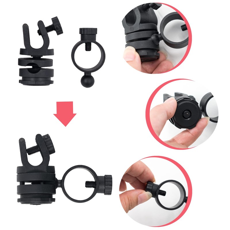 Hard Hat Flashlight Holder Helmet Light Mount Work Flashlight Clamp