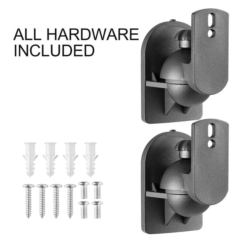 2 pcs Nylon Speaker Wall Mount Brackets Adjustable Bracket for