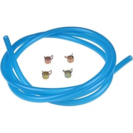 ZTUOAUMA 7' Long 1/4'' ID 3/8'' OD Blue Fuel Line Kit with Clamps Compatible with Small Gas Diesel Powersports Generators Engines Snowmobile Dirt Bike Quad Motorcycle Go Kart Golf Cart