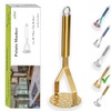 Berglander Potato Masher, Heavy Duty Stainless Steel Gold Potato Ricer