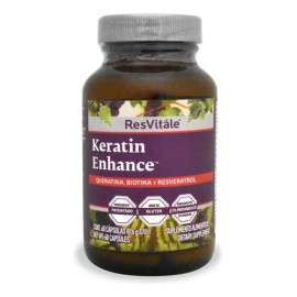 Resvitale Antioxidante Queratina Biotina Resveratrol Cápsulas 60 Unidades
