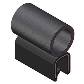 Trim-Lok Trim Seal with Top Bulb – Fits 1/8” Edge, 3/a” Bulb Seal Diameter, 25’ Length – PVC Plastic Trim with EPDM Rubber Seal, Easy to Install for Cars, Boats, RVs, Trucks, and Home Applications