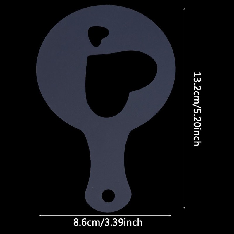 16 Pieces Cappuccino Stencils, Barista Stencil Cappuccino Decorator, Plastic Coffee