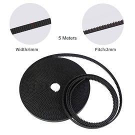 High-Precision 3D Printer Timing Belt - GT2/HTD5M Synchronous Belt for Smooth and Accurate Printing,3D Printer Accessories (6mmx5M)