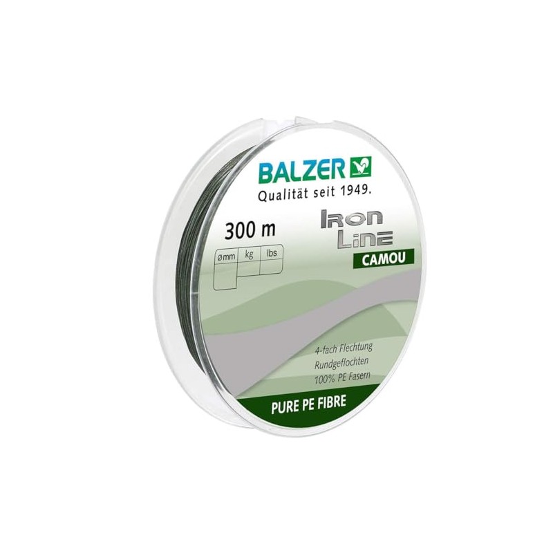 Balzer Iron Line 4 Camou 300m Spool 0.19mm/28lb