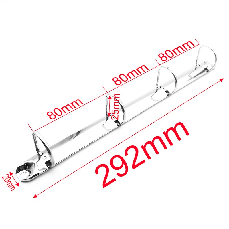 Julyun 2Pcs Metal A4 Size 4-Ring Binder Mechanism Replacement Kit，4