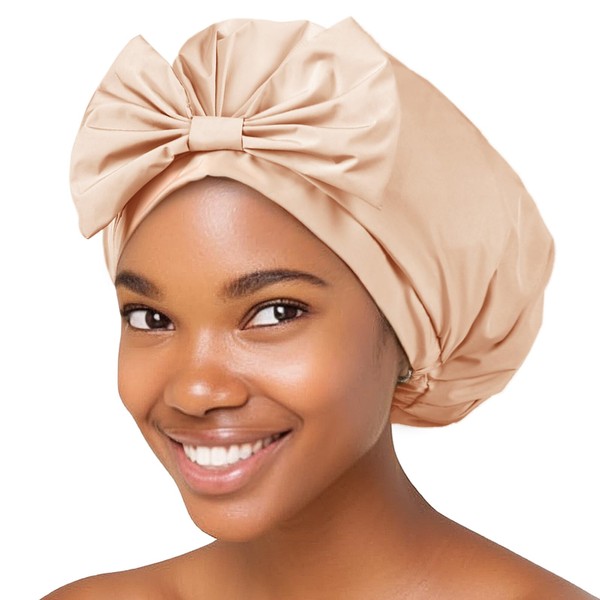 YANIBEST Shower Cap for Women Reusable Waterproof – Adjustable Hair Cap for Shower Gifts for Women Shower Cap for Long Hair Washable & Breathable Shower Caps