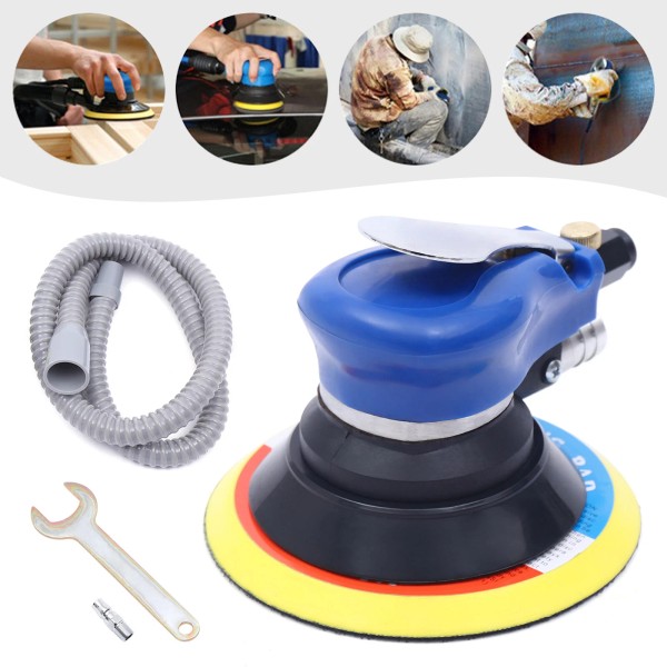 6"Air Palm Orbital Sander Hand Sanding Machine Pneumatic Polisher Speed