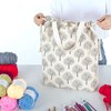 Teamoy Knitting Tote Bag with Drawstring Closure, Portable Yarn Storage