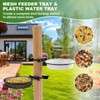 Bird Feeder for Railing Pole, Bird Feeding Station with Metal