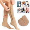 Pack of 2 Compression Socks with Zip for Men and