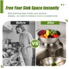 Palksky Colander and Strainer Self Drainer Base Plate Stainless Steel