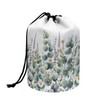 Poceacles Daisy Eucalyptus Leaf Drawstring Cosmetic Bag for Women, Foldable
