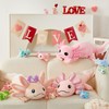 MaoGoLan Giant Axolotl Plush with 3 Babies Inside, 33" Axolotl