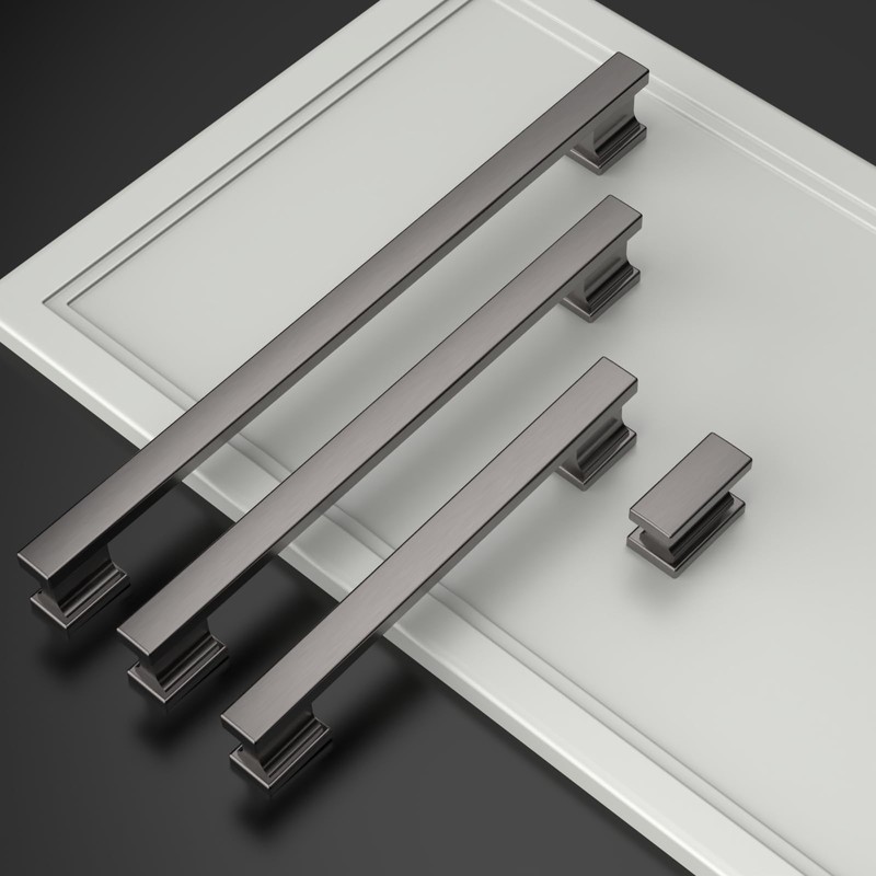 Asidrama 10 Pack 5 Inch(128mm) Brushed Black Nickel Kitchen Cabinet