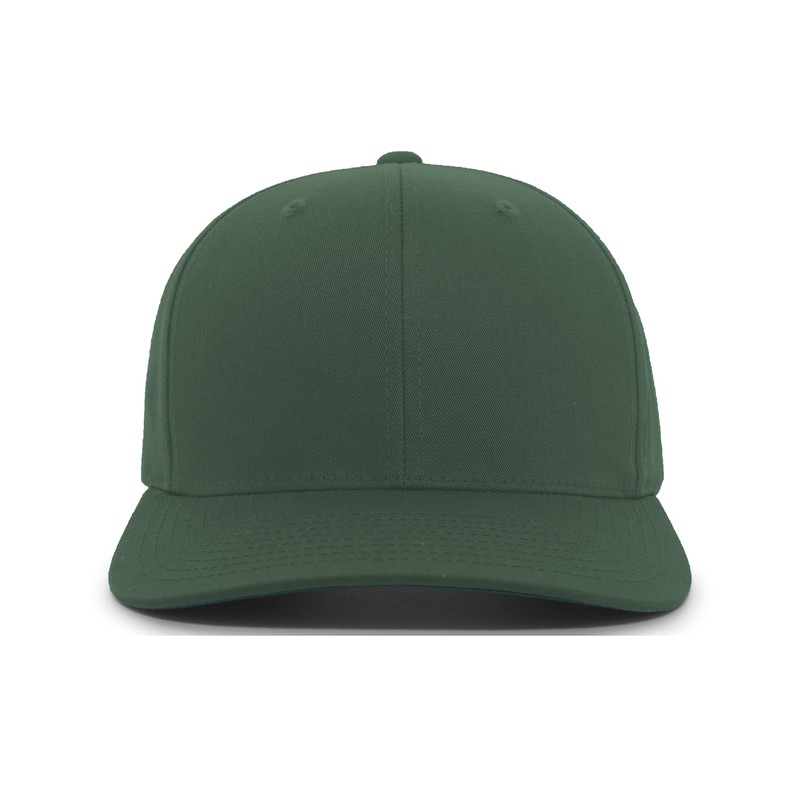 Pacific Headwear Standard Cotton-Poly Hook-and-Loop Adjustable Cap, Dark Green