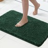 MIULEE Dark Green Absorbent Bath Rugs Soft Bathroom Mats Non-Slip