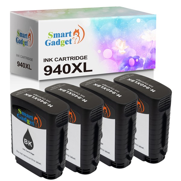 Smart Gadget 4_Pack Compatible Ink Cartridge 940 90XL Colour [4xBlack