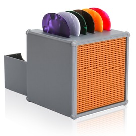HETOETF Guitar Picks Holder Box, Guitar Picks Holder Box with 5 Celluloid Picks, Amp Speaker Styled Pick Holder for Picks Storage and Display, Guitar Pick Storage Box Set for Guitar Players
