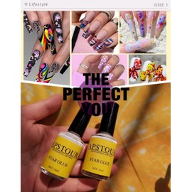 Nail Art Foil Glue Gel for Foil Stickers, Starry Sky Nail Art Glue for Foil Sticker, Nail Transfer Tips Decorations Adhesive White 16 ML 2 Bottles