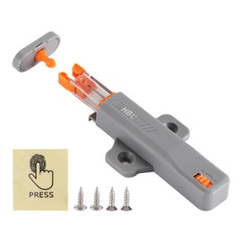 HBL' 2 Pack Push to Open Cabinet Hardware or Door Latch, Heavy Duty Non-Magnetic RV Drawer Catch, Kitchen Hardware Push Release Latch