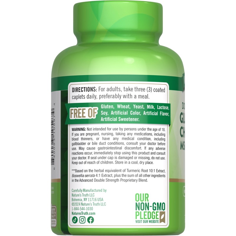 Nature's Truth Glucosamine Chondroitin MSM Complex | 90 Caplets |